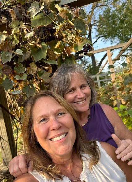 Nancy Bergeron with friend Ann Janet Taylor