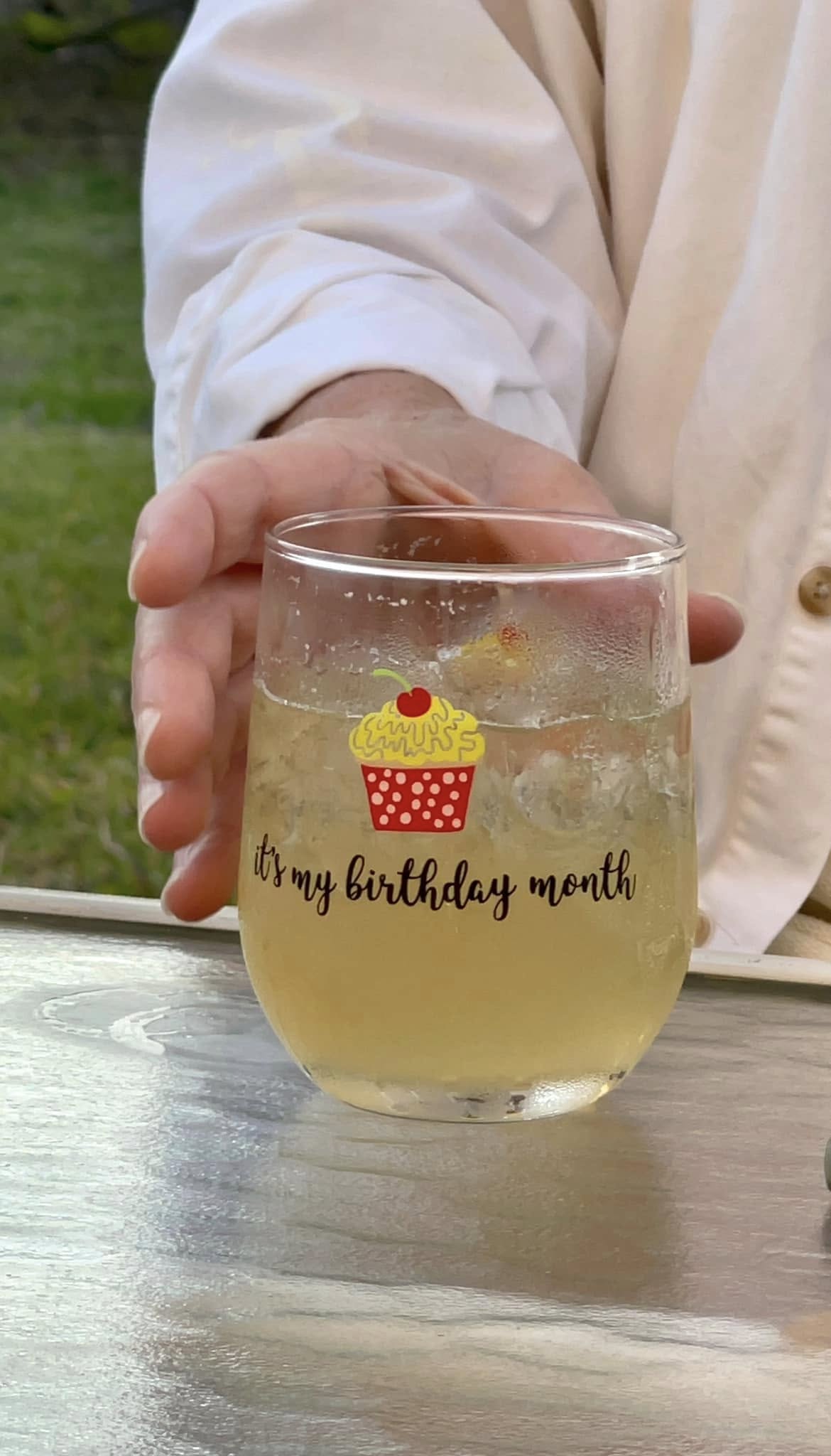 It's my birthday month glass